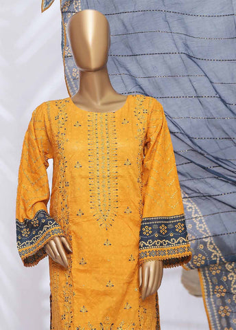 Bin Saeed Fabric - SMLF-ED94-B- 3 Piece Embroidered Stitched Suit