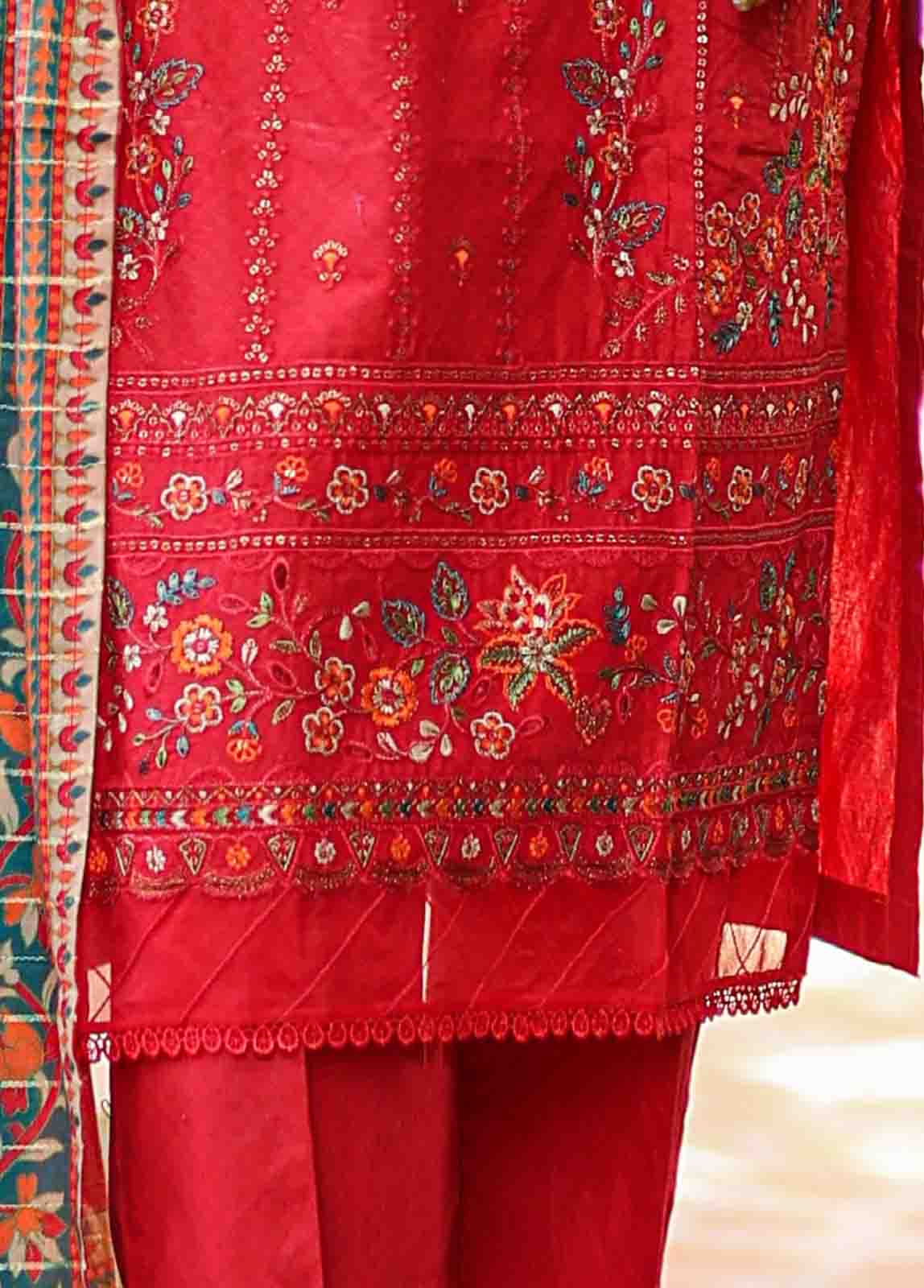 Bin Saeed Fabric - SMLF-EMB-0405 B - 3 Piece Embroidered Stitched Suit