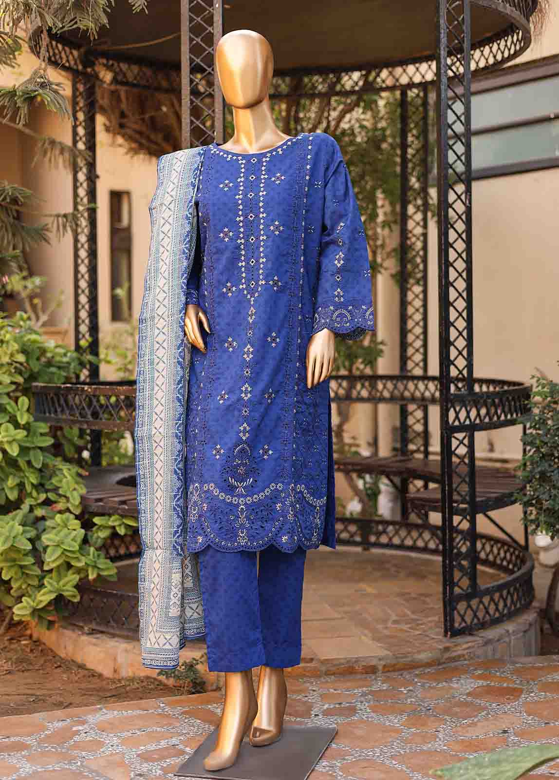 Bin Saeed Fabric - SMLF-EMB-0416 B - 3 Piece Embroidered Stitched Suit