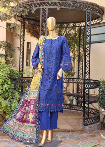 Bin Saeed Fabric - SMLF-EMB-0426 B- 3 Piece Embroidered Stitched Suit