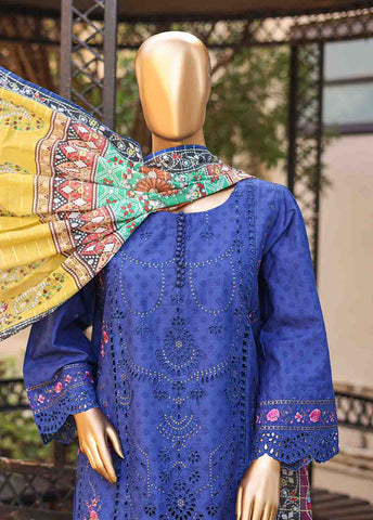 Bin Saeed Fabric - SMLF-EMB-0426 B- 3 Piece Embroidered Stitched Suit