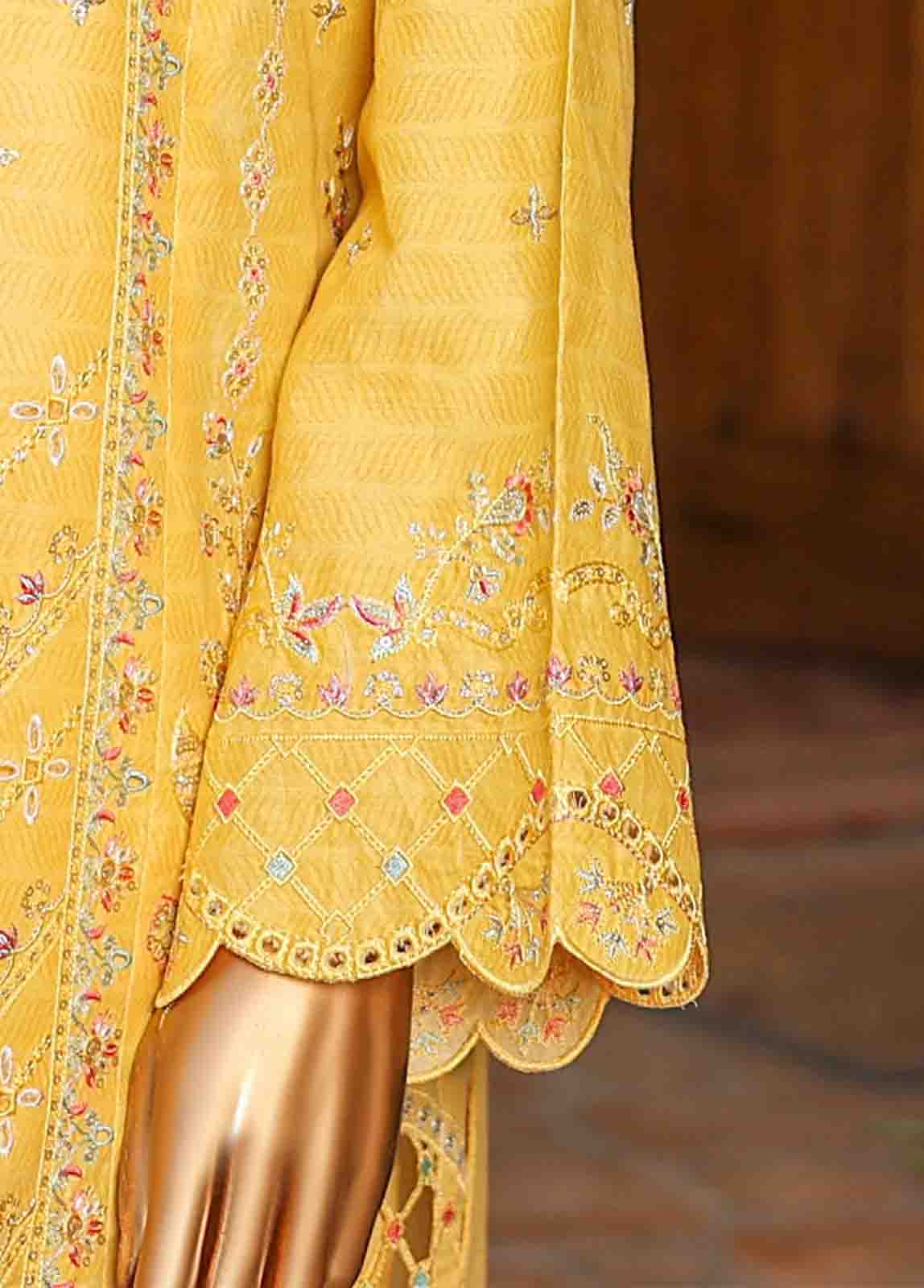 Bin Saeed Fabric - SMLF-EMB-081- 3 Piece Embroidered Stitched Suit