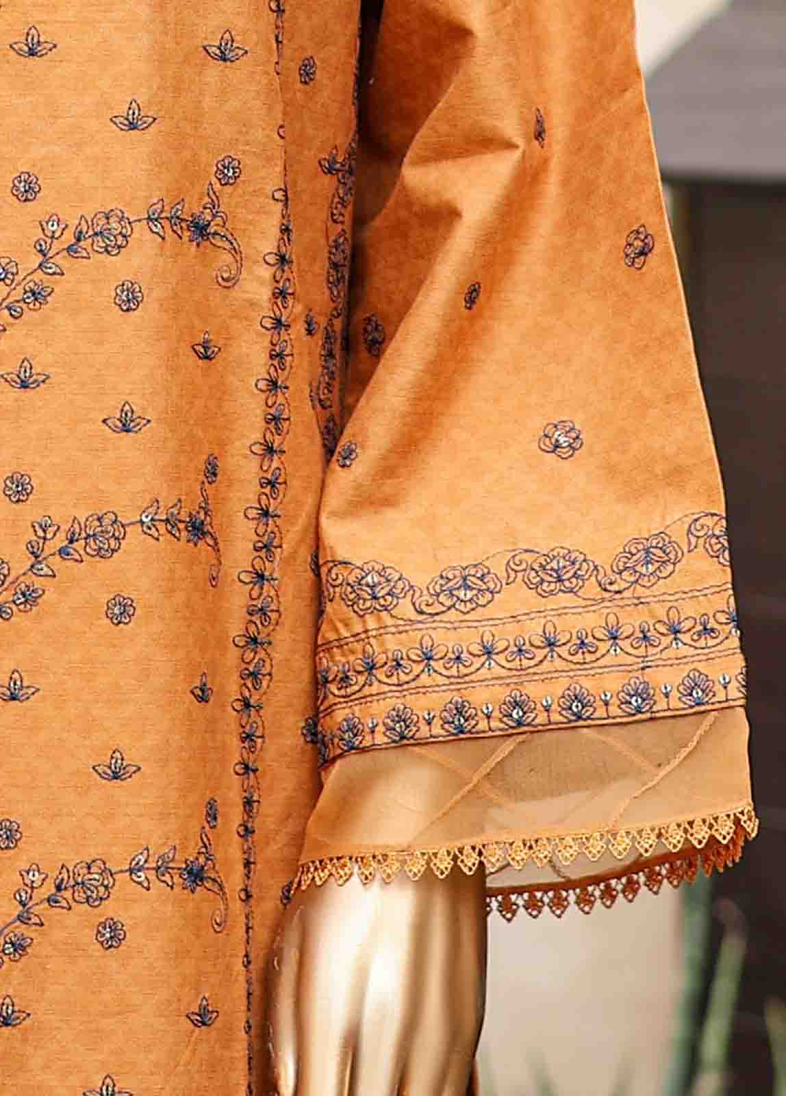 Bin Saeed Fabric - SMLF-EMB-375 B- 3 Piece Embroidered Stitched Suit