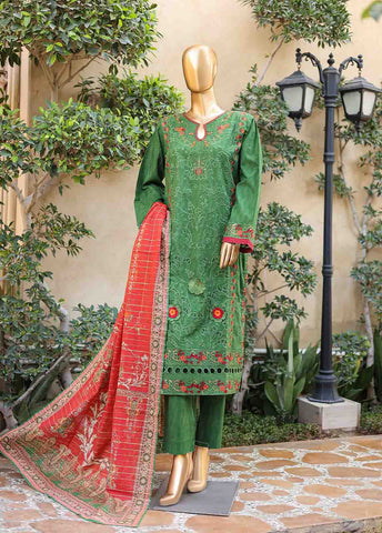 Bin Saeed Fabric - SMLF-EMB-377 B- 3 Piece Embroidered Stitched Suit