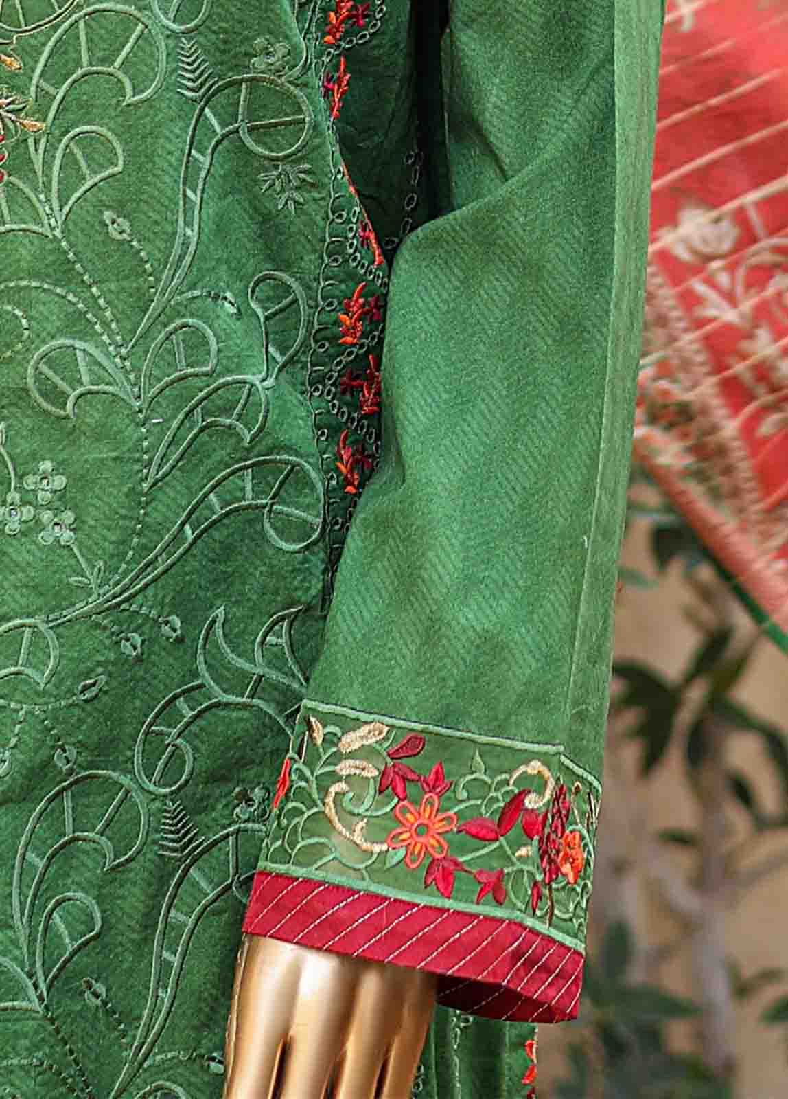 Bin Saeed Fabric - SMLF-EMB-377 B- 3 Piece Embroidered Stitched Suit