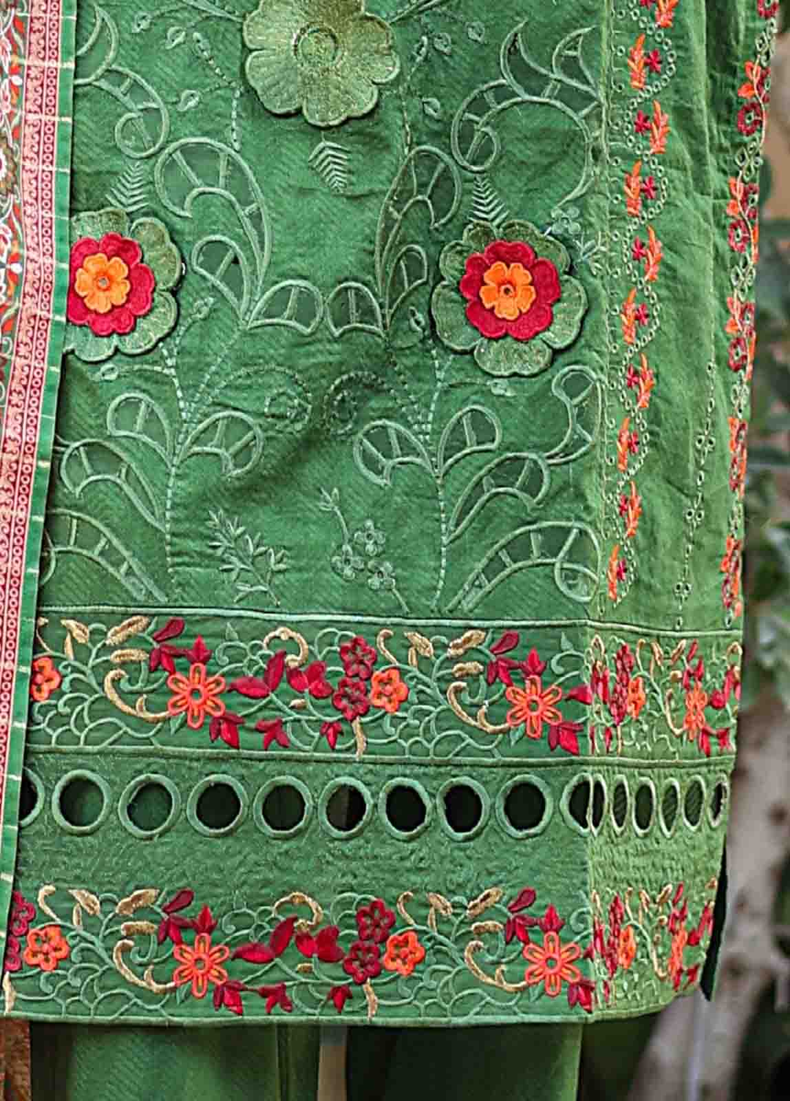 Bin Saeed Fabric - SMLF-EMB-377 B- 3 Piece Embroidered Stitched Suit