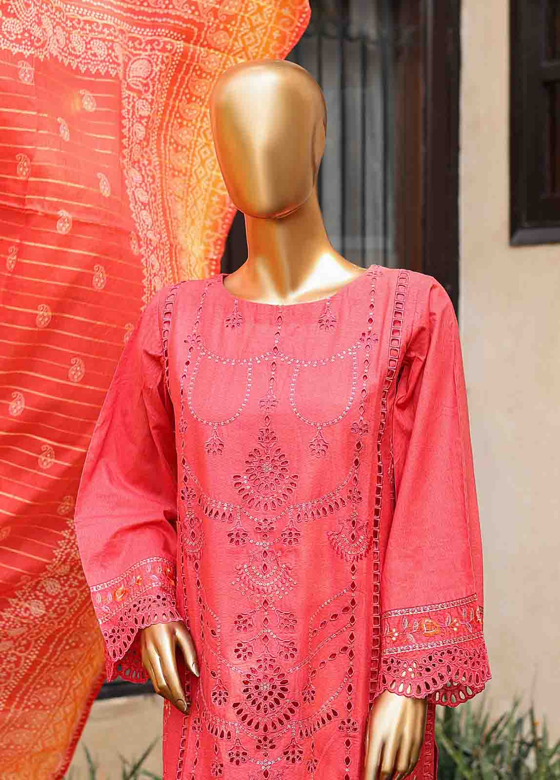 Bin Saeed Fabric - SMLF-EMB-378 A- 3 Piece Embroidered Stitched Suit