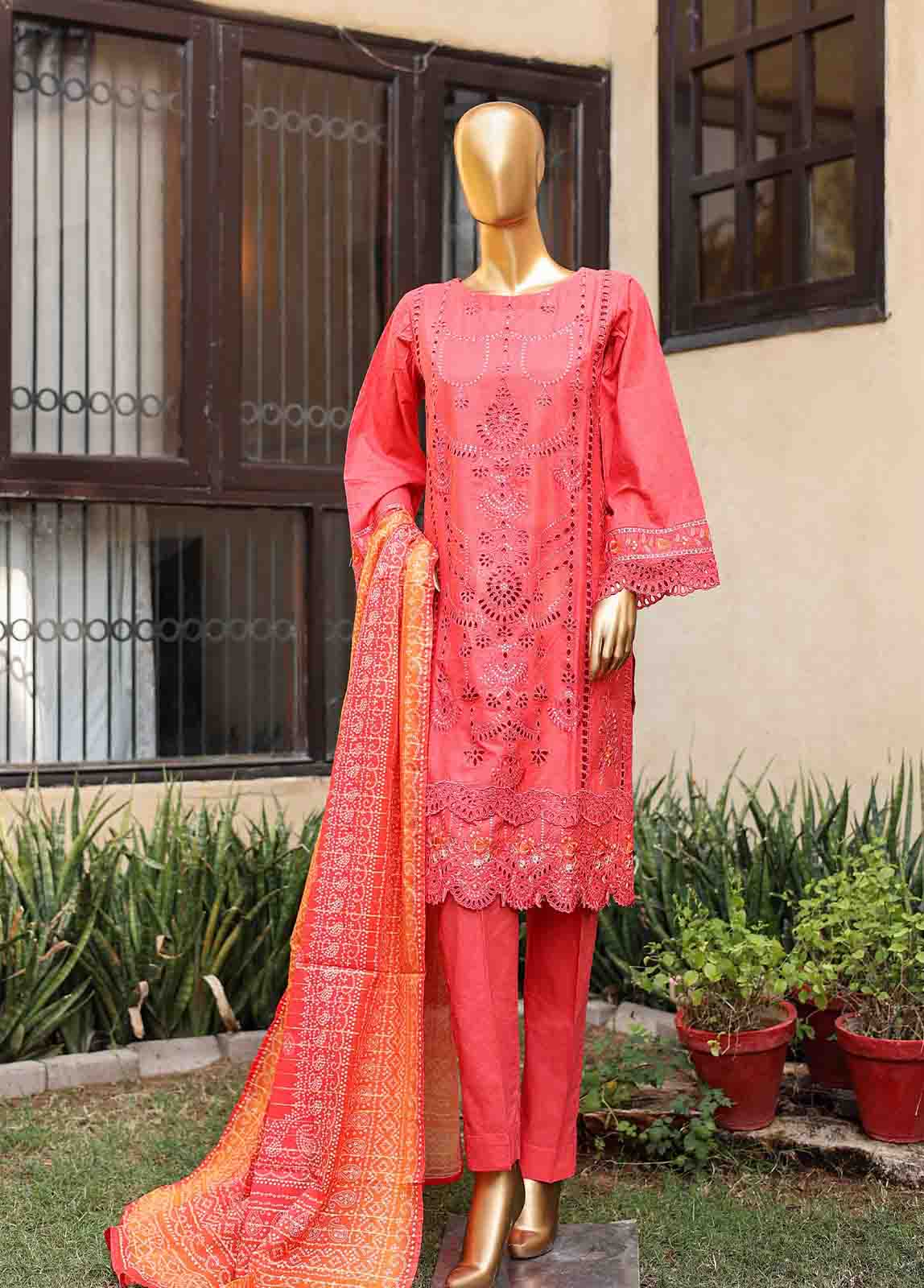 Bin Saeed Fabric - SMLF-EMB-378 A- 3 Piece Embroidered Stitched Suit