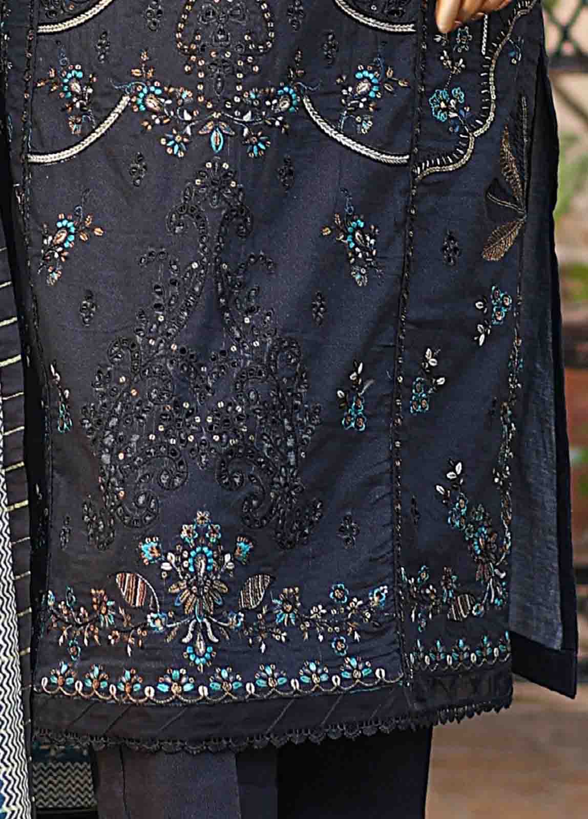 Bin Saeed Fabric - SMLF-EMB-380 B - 3 Piece Embroidered Stitched Suit
