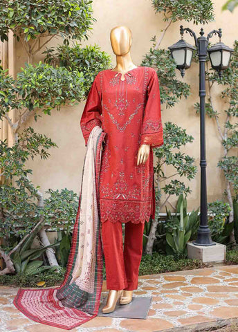 Bin Saeed Fabric - SMLF-EMB-381 B - 3 Piece Embroidered Stitched Suit