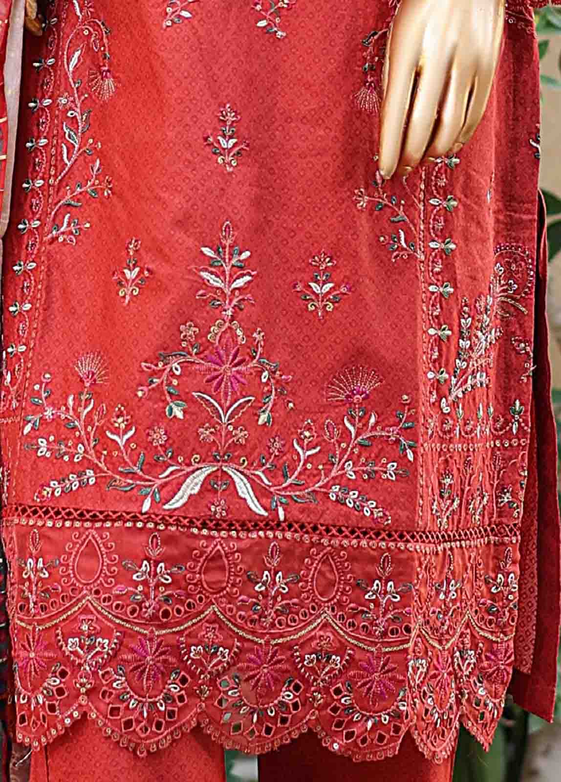 Bin Saeed Fabric - SMLF-EMB-381 B - 3 Piece Embroidered Stitched Suit