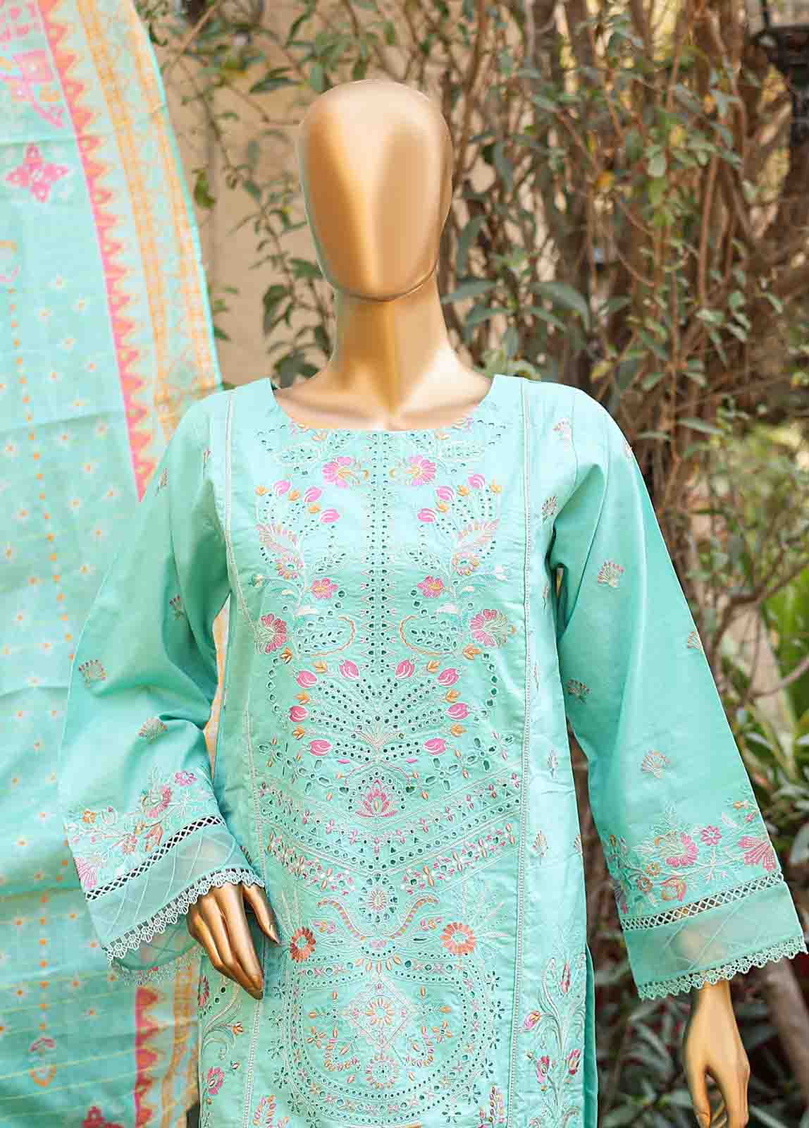 Bin Saeed Fabric - SMLF-EMB-389 B - 3 Piece Embroidered Stitched Suit