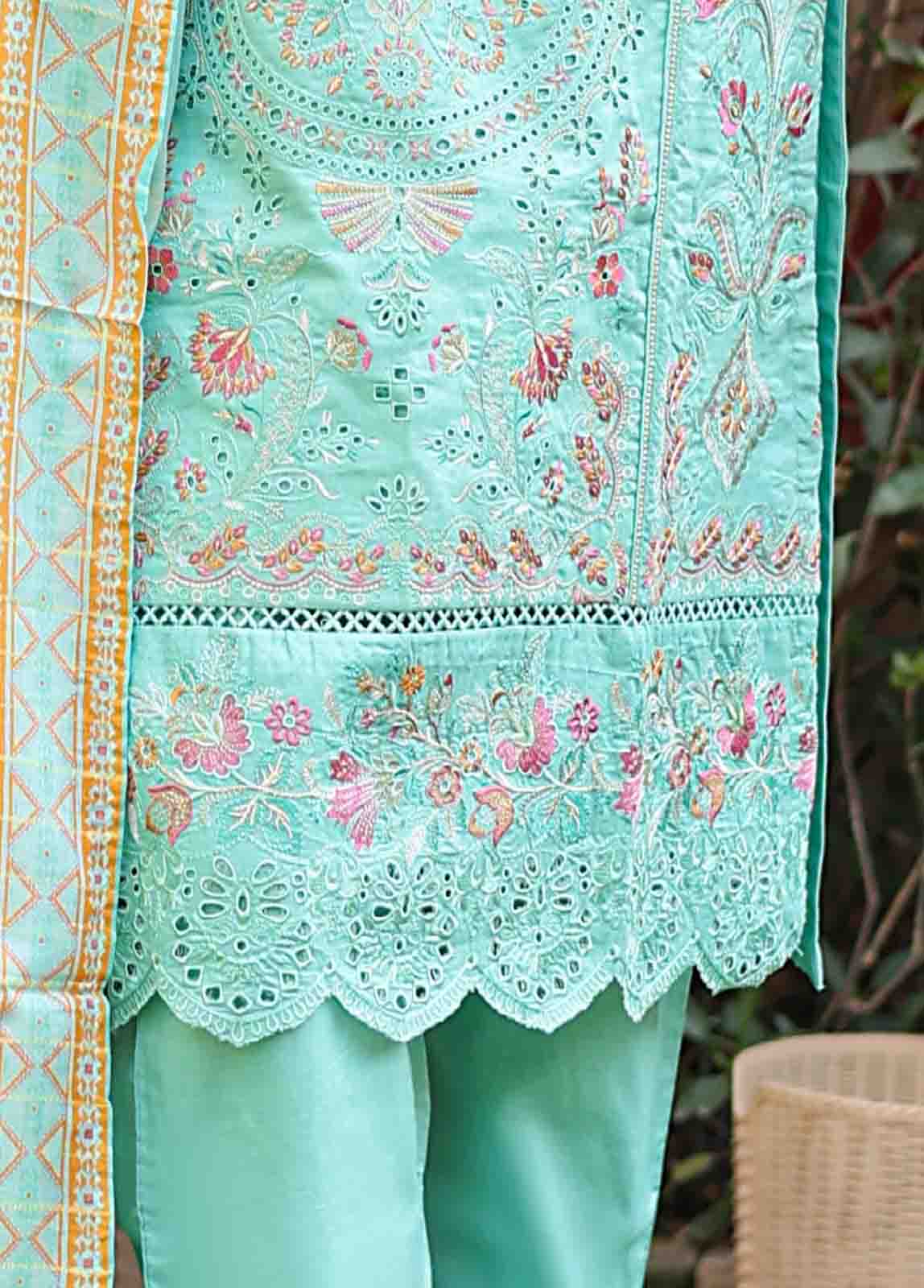 Bin Saeed Fabric - SMLF-EMB-389 B - 3 Piece Embroidered Stitched Suit