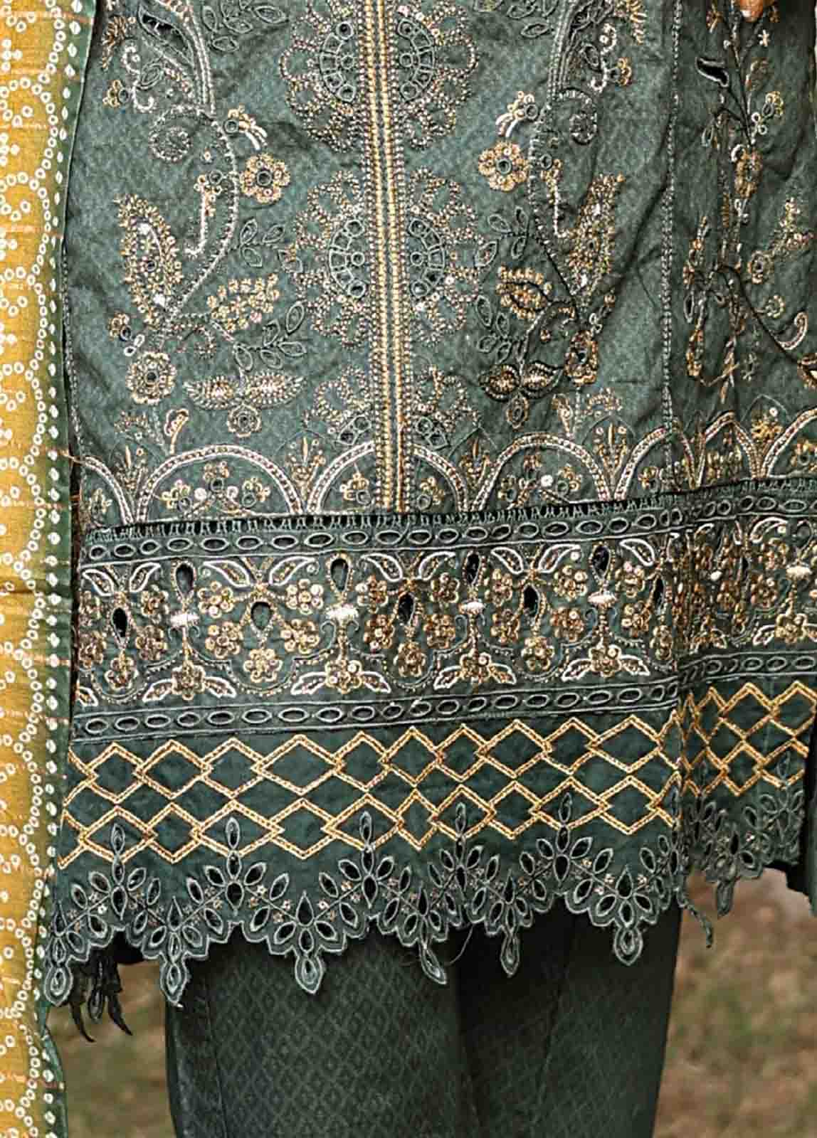 Bin Saeed Fabric - SMLF-EMB-395 B - 3 Piece Embroidered Stitched Suit