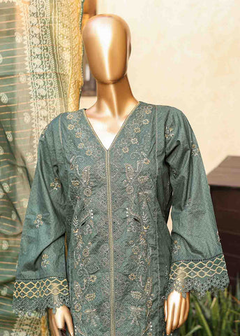 Bin Saeed Fabric - SMLF-EMB-395 B - 3 Piece Embroidered Stitched Suit