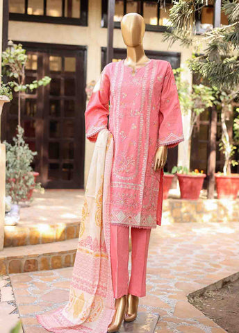 Bin Saeed Fabric - SMLF-EMB-396 B - 3 Piece Embroidered Stitched Suit
