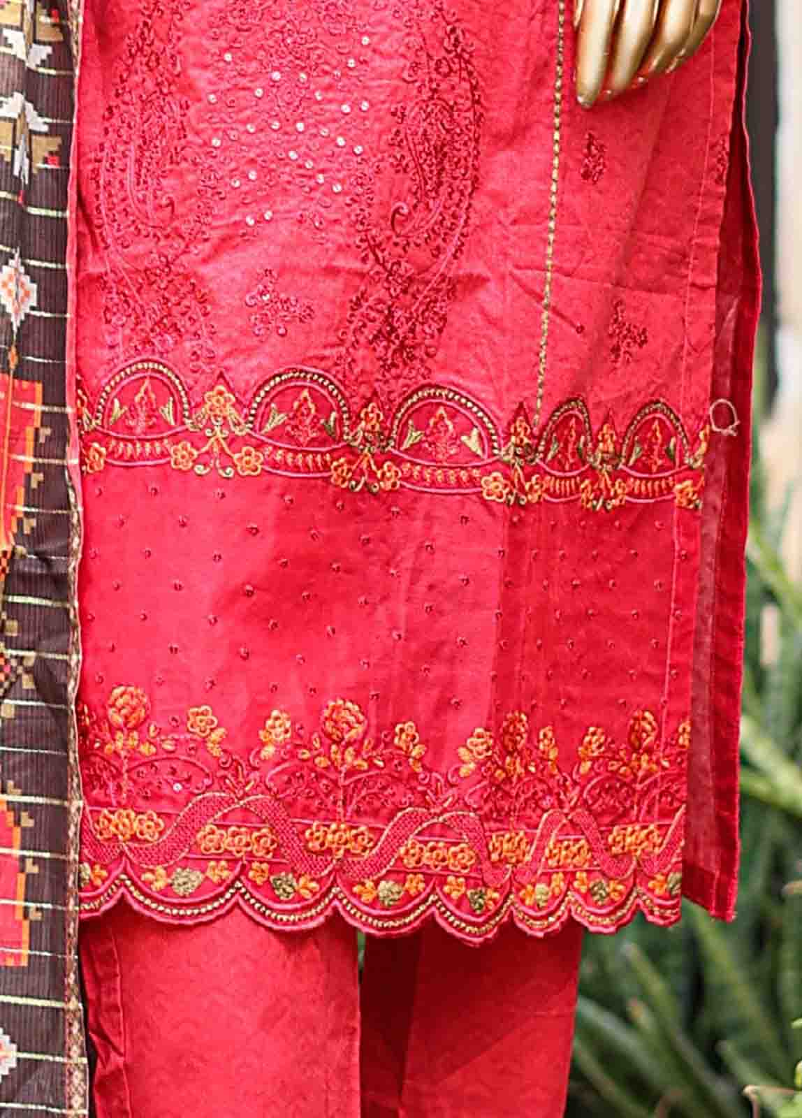 Bin Saeed Fabric - SMLF-EMB-402 B - 3 Piece Embroidered Stitched Suit