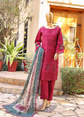 Bin Saeed Fabric - SMLF-EMB-403 - 3 Piece Embroidered Stitched Suit