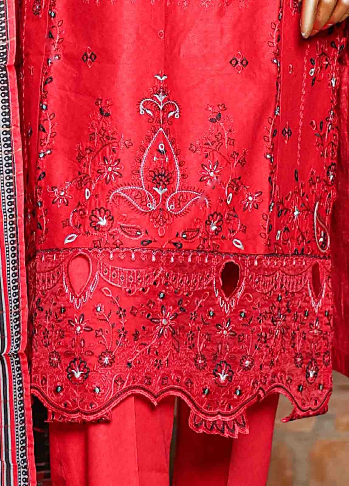 Bin Saeed Fabric - SMLF-EMB-406 B - 3 Piece Embroidered Stitched Suit