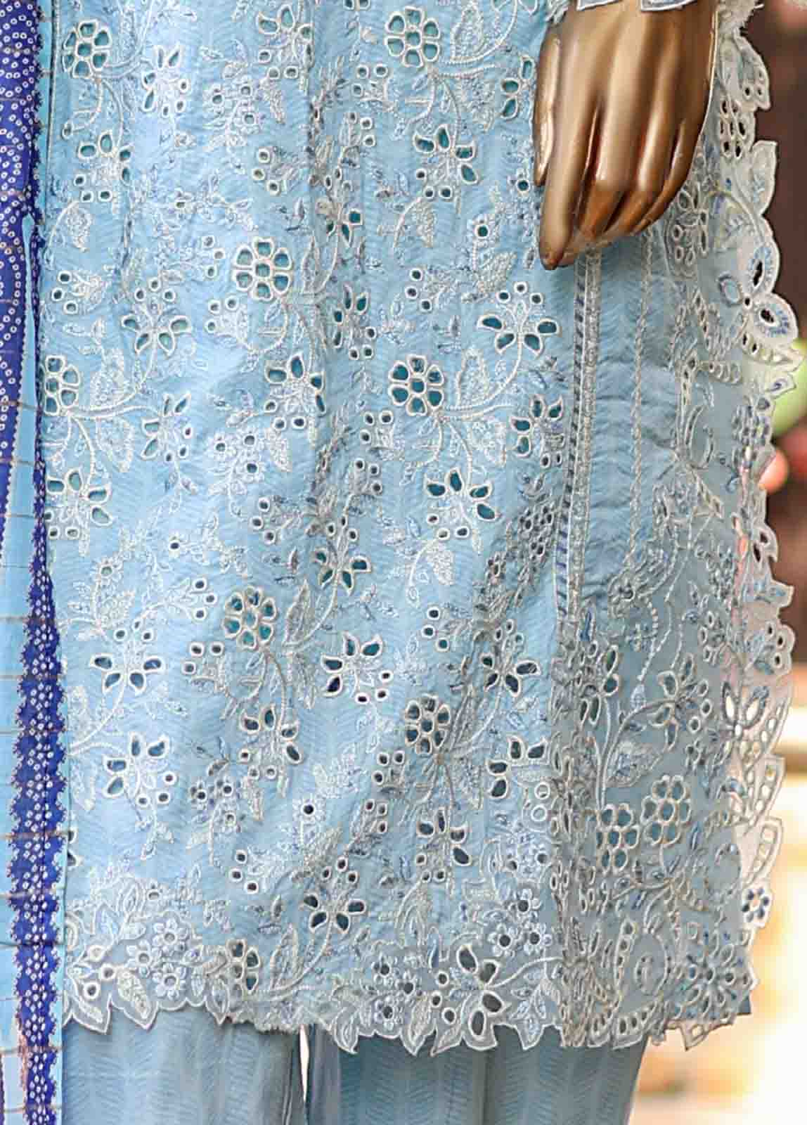 Bin Saeed Fabric - SMLF-EMB-425 B - 3 Piece Embroidered Stitched Suit