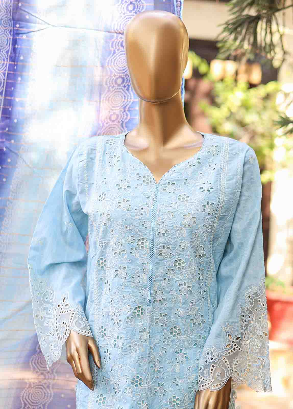 Bin Saeed Fabric - SMLF-EMB-425 B - 3 Piece Embroidered Stitched Suit