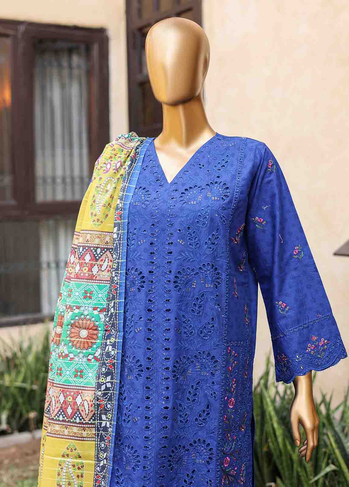 Bin Saeed Fabric - SMLF-EMB-426 A - 3 Piece Embroidered Stitched Suit