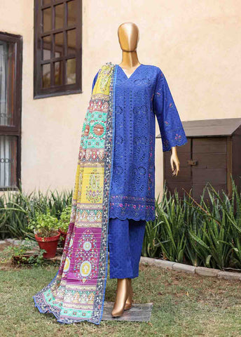Bin Saeed Fabric - SMLF-EMB-426 A - 3 Piece Embroidered Stitched Suit