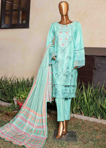 Bin Saeed Fabric - SMLF-EMB-427 B - 3 Piece Embroidered Stitched Suit