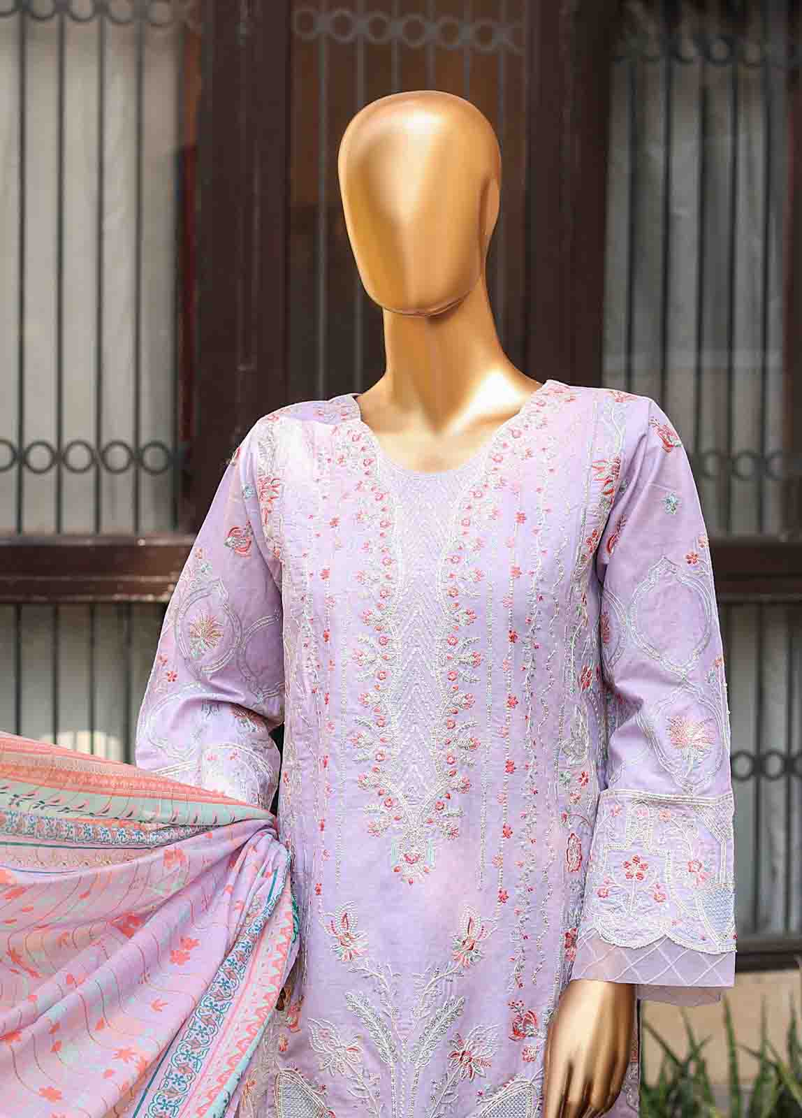 Bin Saeed Fabric - SMLF-EMB-428 A - 3 Piece Embroidered Stitched Suit