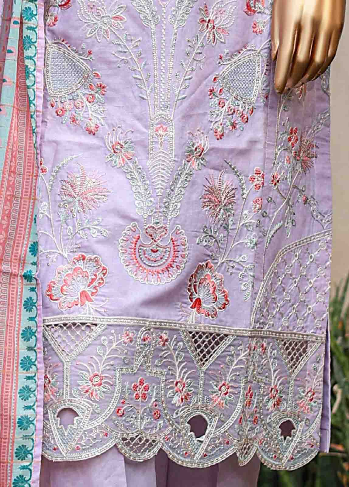 Bin Saeed Fabric - SMLF-EMB-428 A - 3 Piece Embroidered Stitched Suit