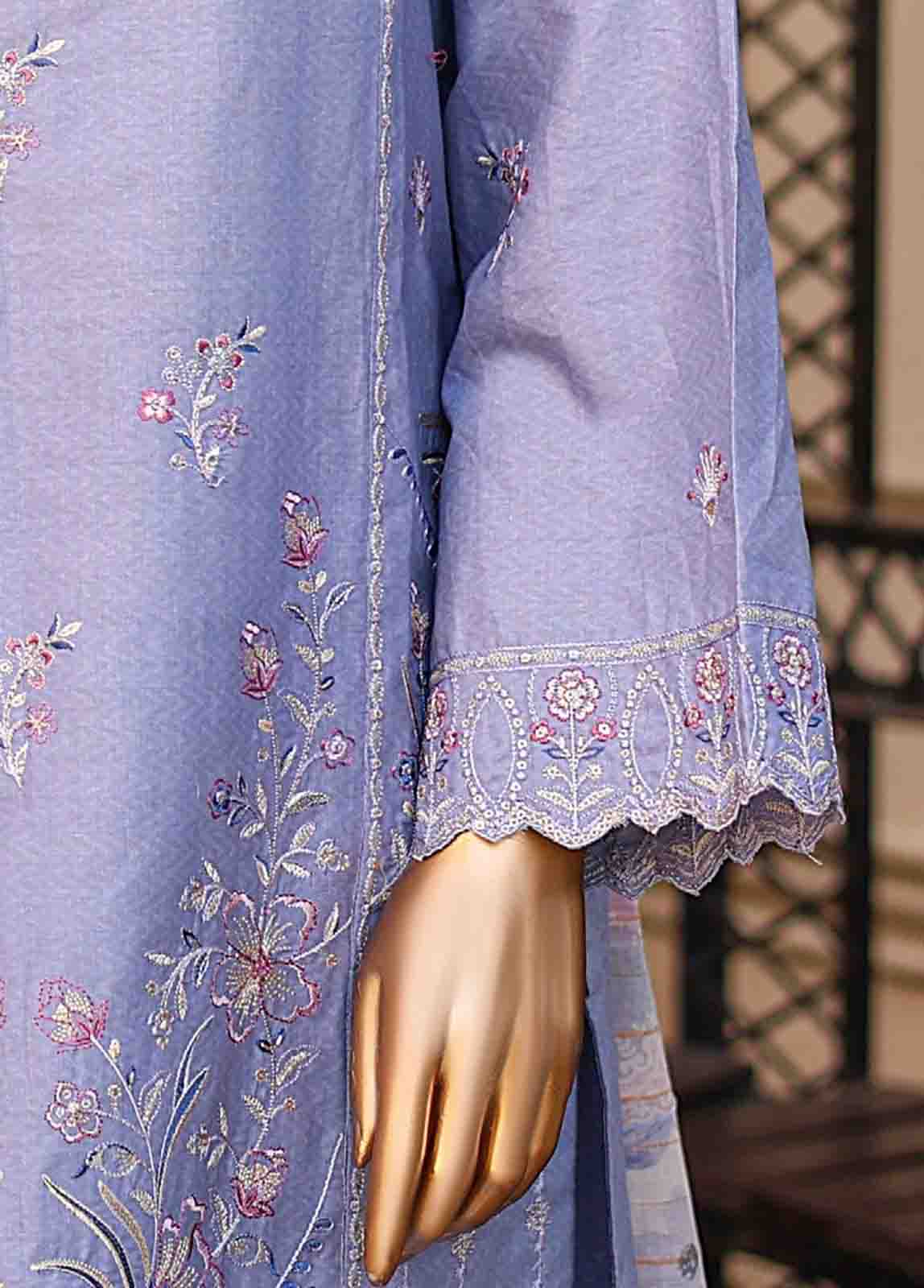 Bin Saeed Fabric - SMLF-EMB-434 B - 3 Piece Embroidered Stitched Suit