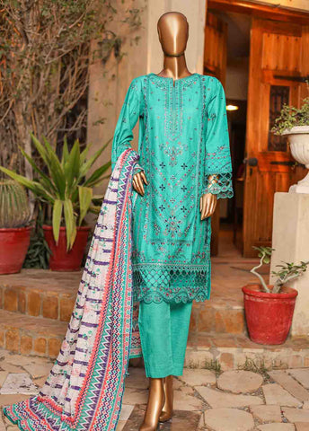 Bin Saeed Fabric - SMLF-EMB-437 - 3 Piece Embroidered Stitched Suit