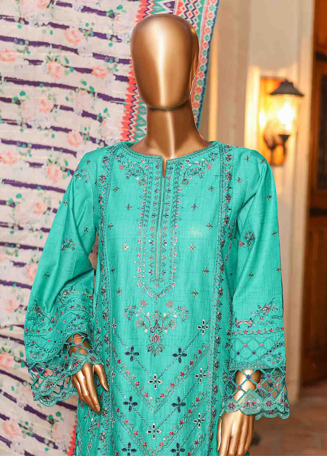 Bin Saeed Fabric - SMLF-EMB-437 - 3 Piece Embroidered Stitched Suit