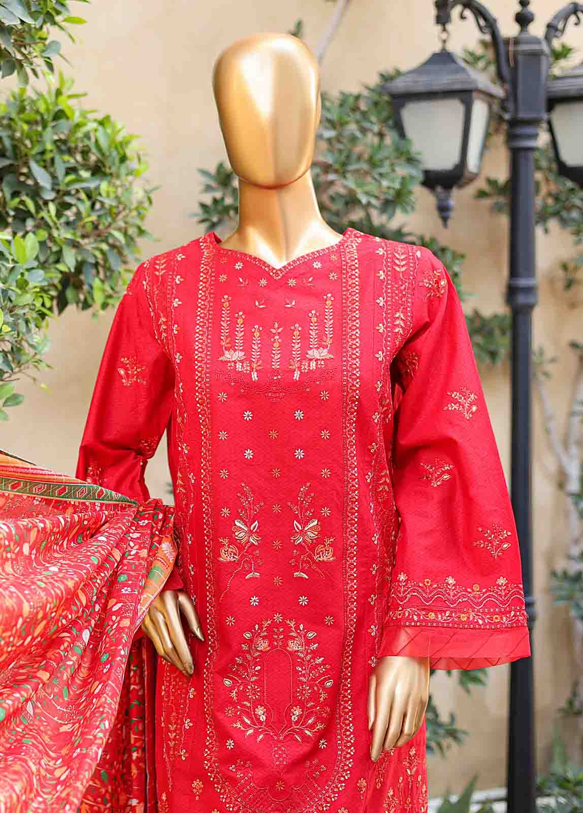 Bin Saeed Fabric - SMLF-EMB-440 A - 3 Piece Embroidered Stitched Suit