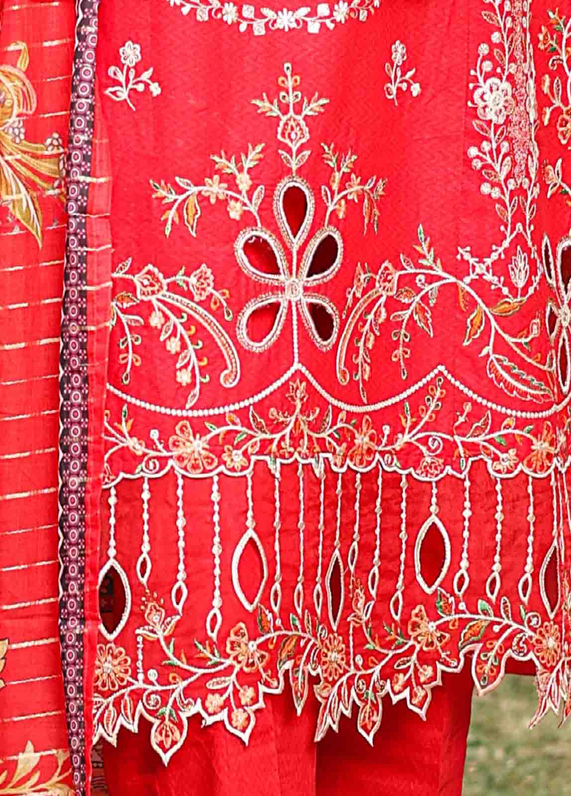 Bin Saeed Fabric - SMLF-EMB-441 A - 3 Piece Embroidered Stitched Suit