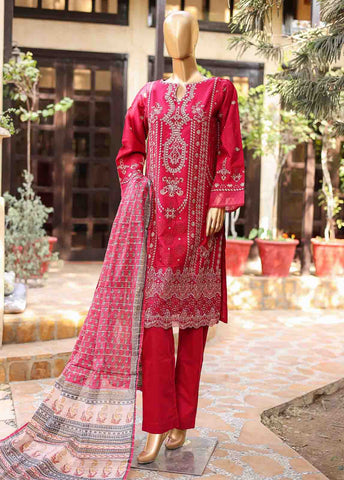 Bin Saeed Fabric - SMLF-EMB-445 B - 3 Piece Embroidered Stitched Suit