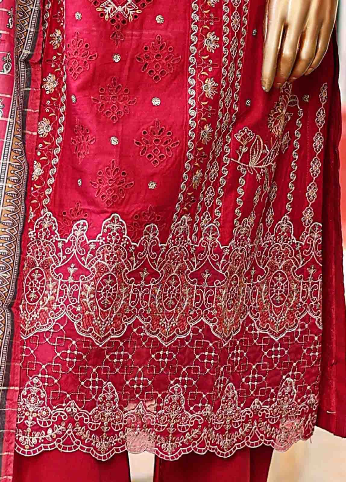 Bin Saeed Fabric - SMLF-EMB-445 B - 3 Piece Embroidered Stitched Suit