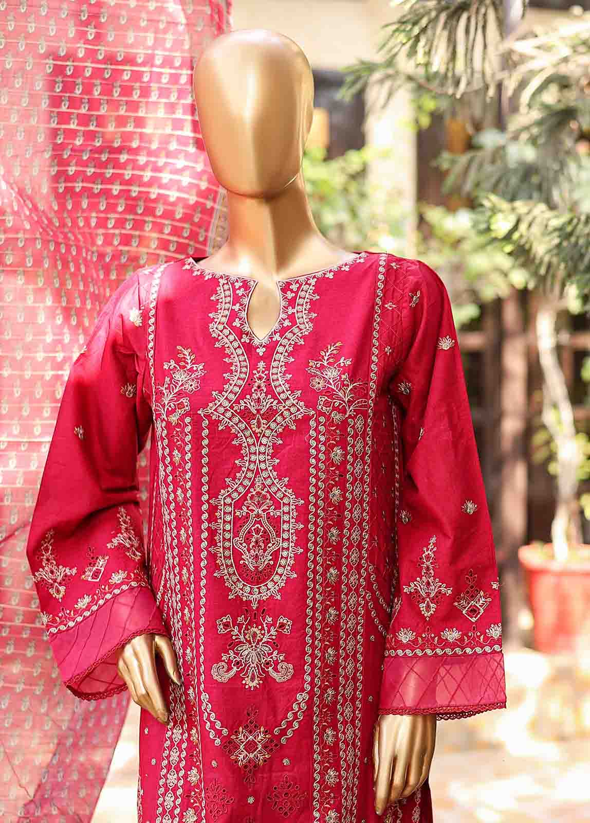 Bin Saeed Fabric - SMLF-EMB-445 B - 3 Piece Embroidered Stitched Suit