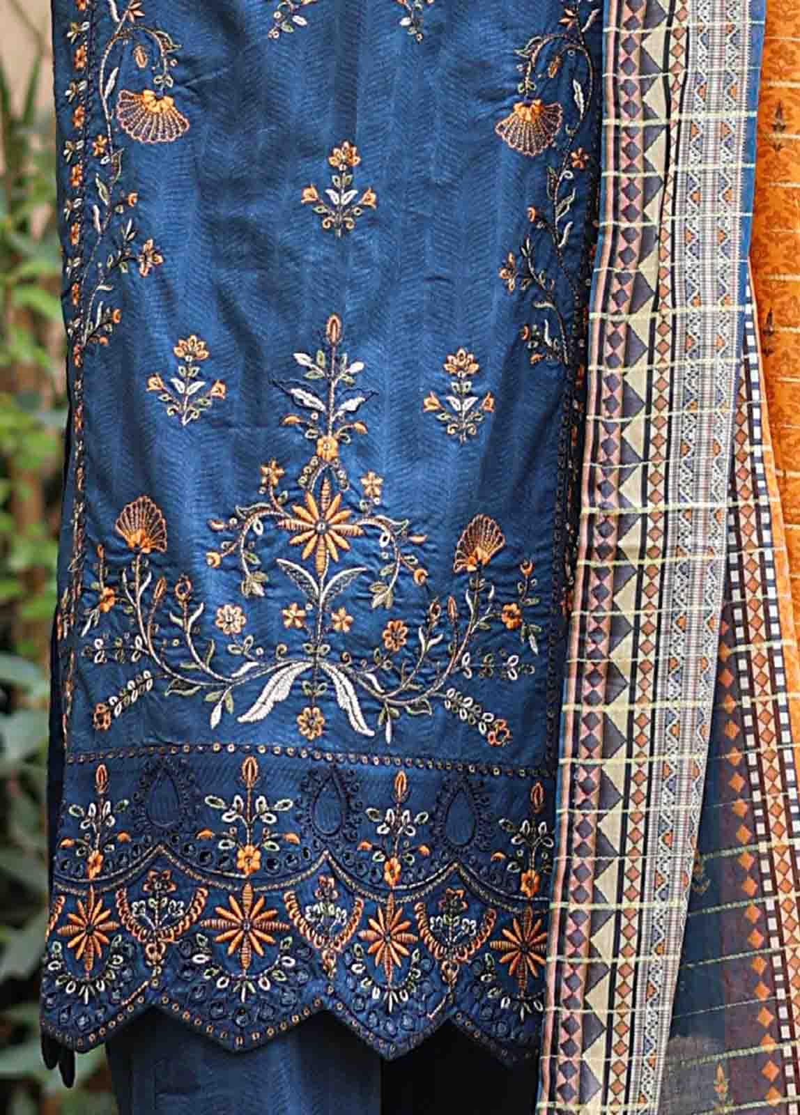 Bin Saeed Fabric - SMLF-EMB-446 A - 3 Piece Embroidered Stitched Suit