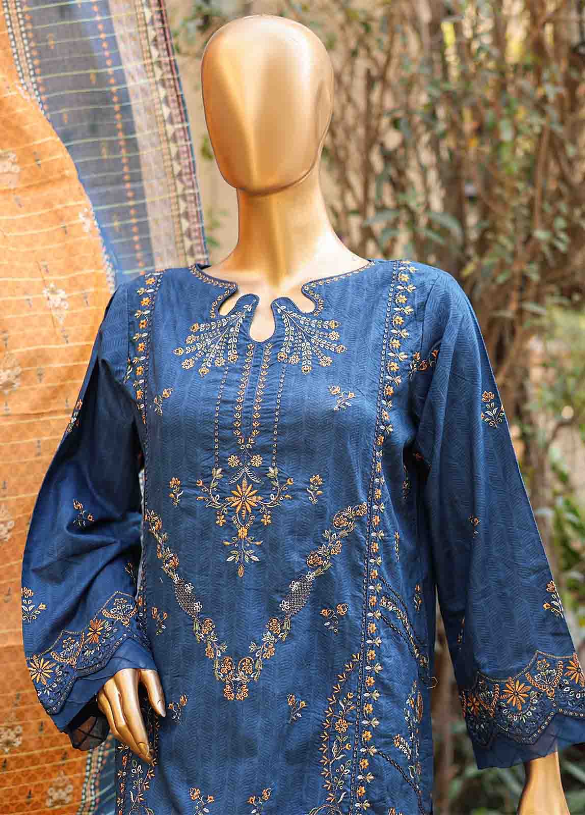 Bin Saeed Fabric - SMLF-EMB-446 A - 3 Piece Embroidered Stitched Suit