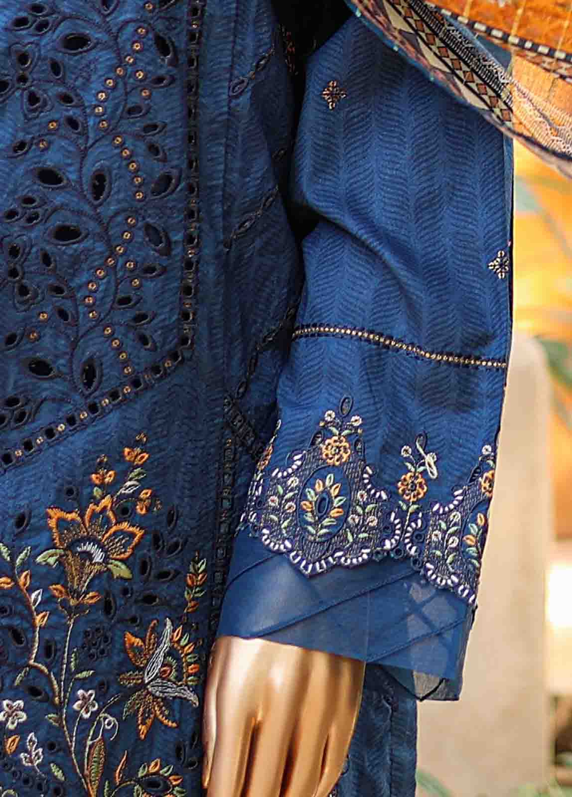 Bin Saeed Fabric - SMLF-EMB-446 B - 3 Piece Embroidered Stitched Suit