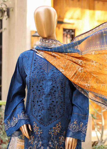 Bin Saeed Fabric - SMLF-EMB-446 B - 3 Piece Embroidered Stitched Suit