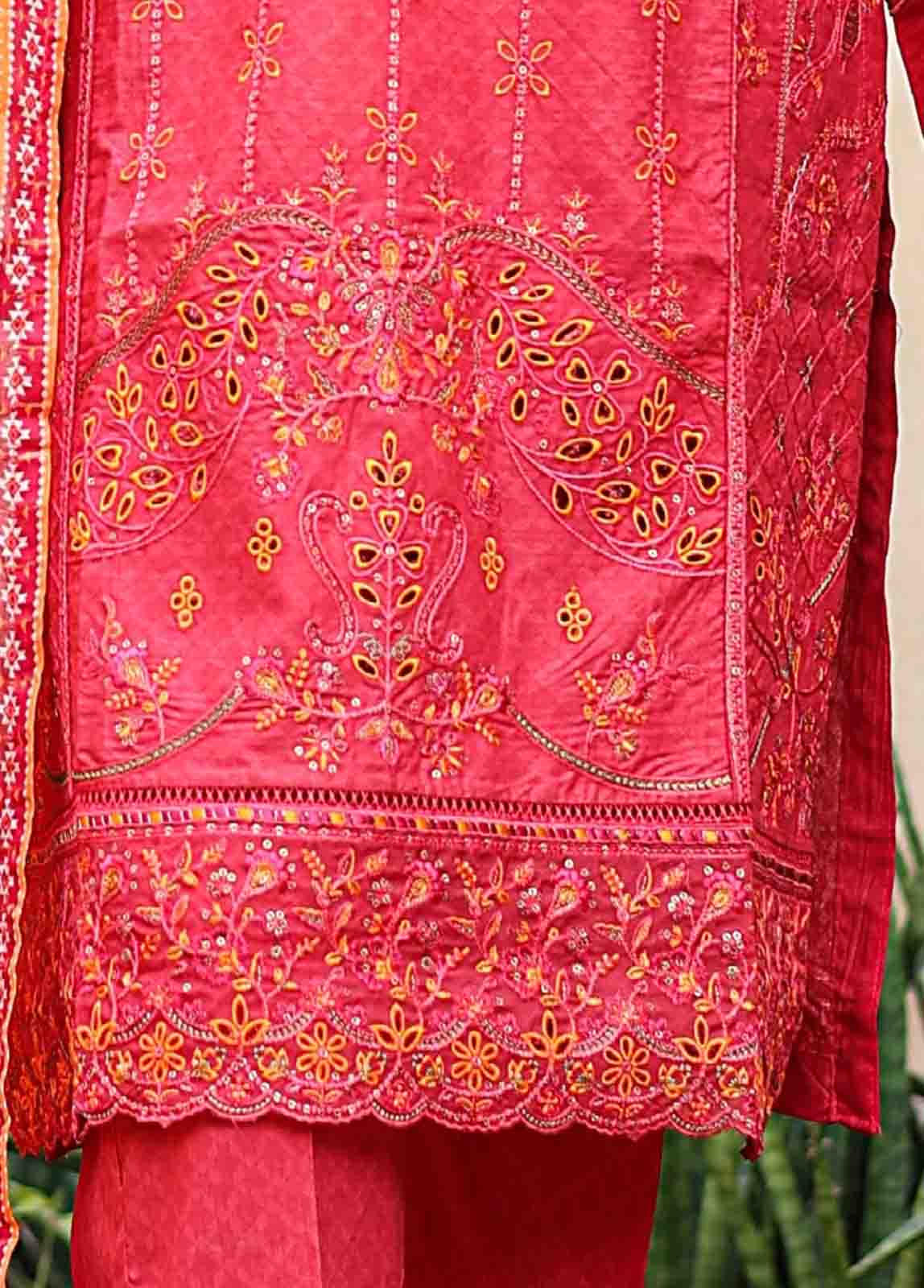 Bin Saeed Fabric - SMLF-EMB-448 B - 3 Piece Embroidered Stitched Suit