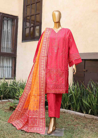 Bin Saeed Fabric - SMLF-EMB-448 B - 3 Piece Embroidered Stitched Suit