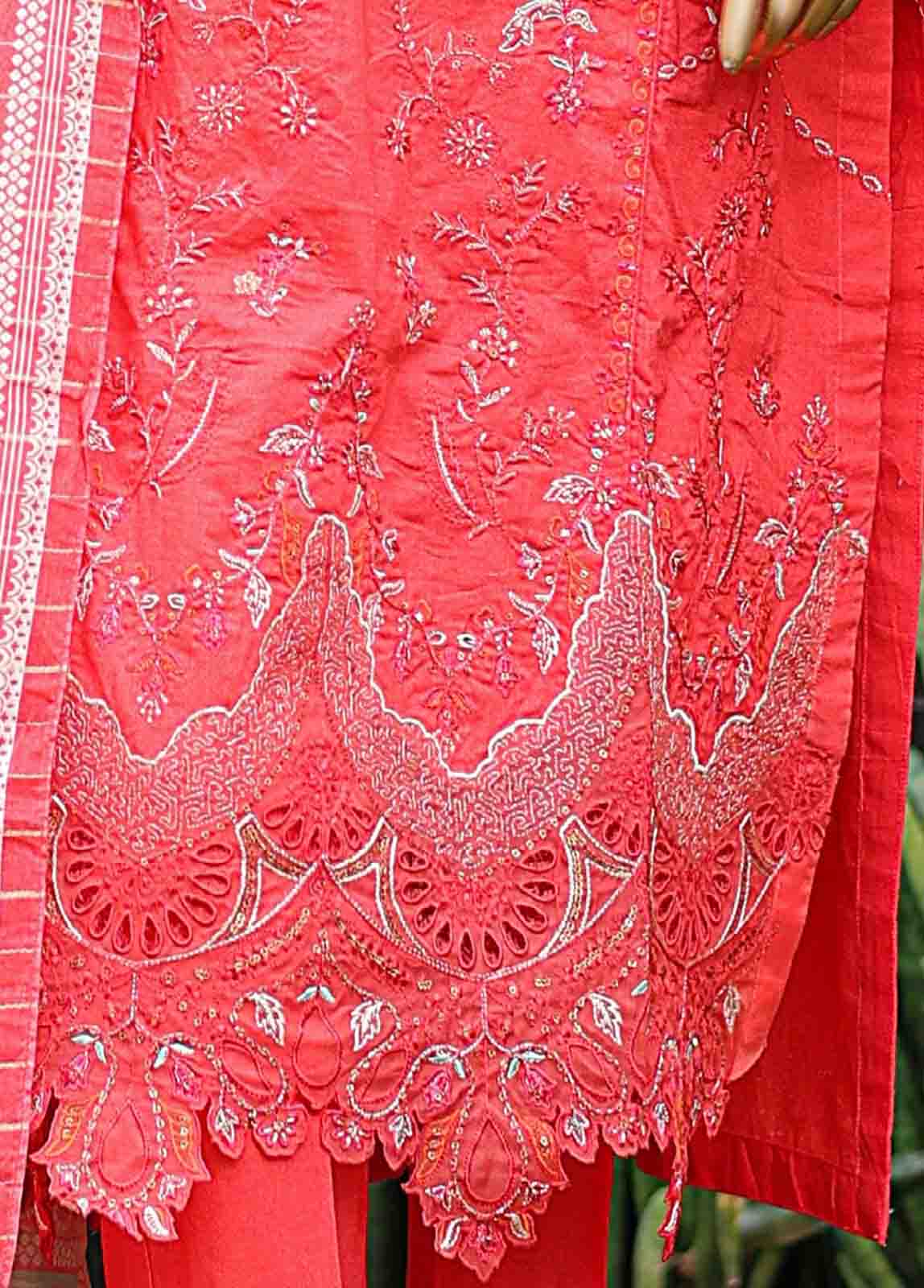 Bin Saeed Fabric - SMLF-EMB-449 A - 3 Piece Embroidered Stitched Suit