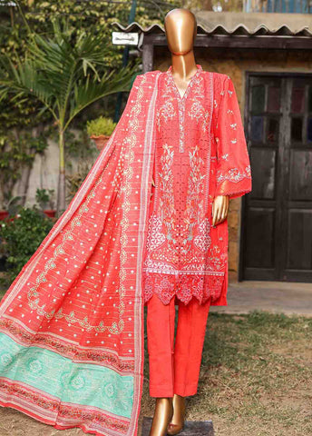 Bin Saeed Fabric - SMLF-EMB-449 B - 3 Piece Embroidered Stitched Suit