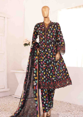 Bin Saeed Fabric - SMLF-FR-0219- 3 Piece Embroidered Stitched Suit
