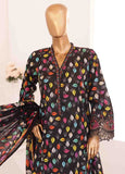 SMLF-FR-0219- 3 Piece Embroidered Stitched Suit