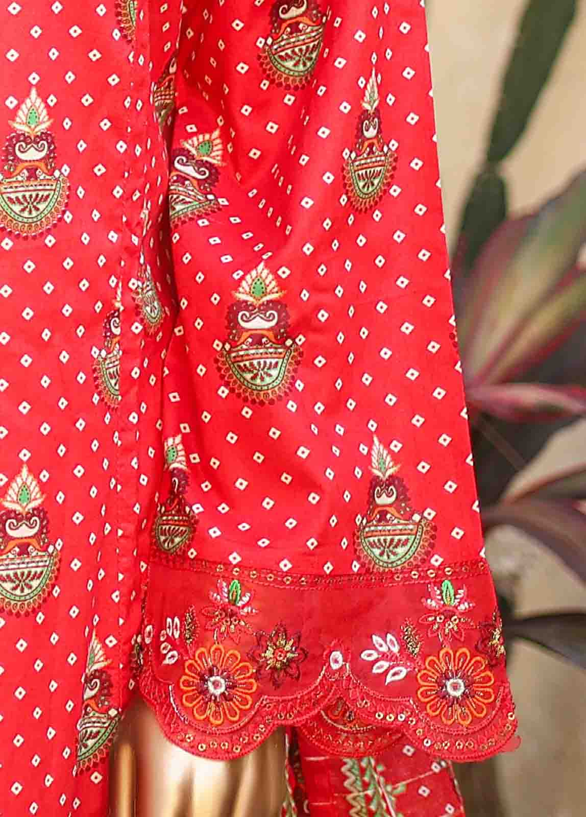 Bin Saeed Fabric - SMLF-FR-0454- 3 Piece Embroidered Stitched Suit