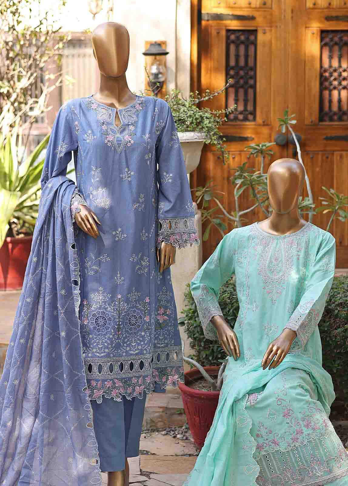 Bin Saeed Fabric - SMLF-FR-0517- 3 Piece Embroidered Stitched Suit